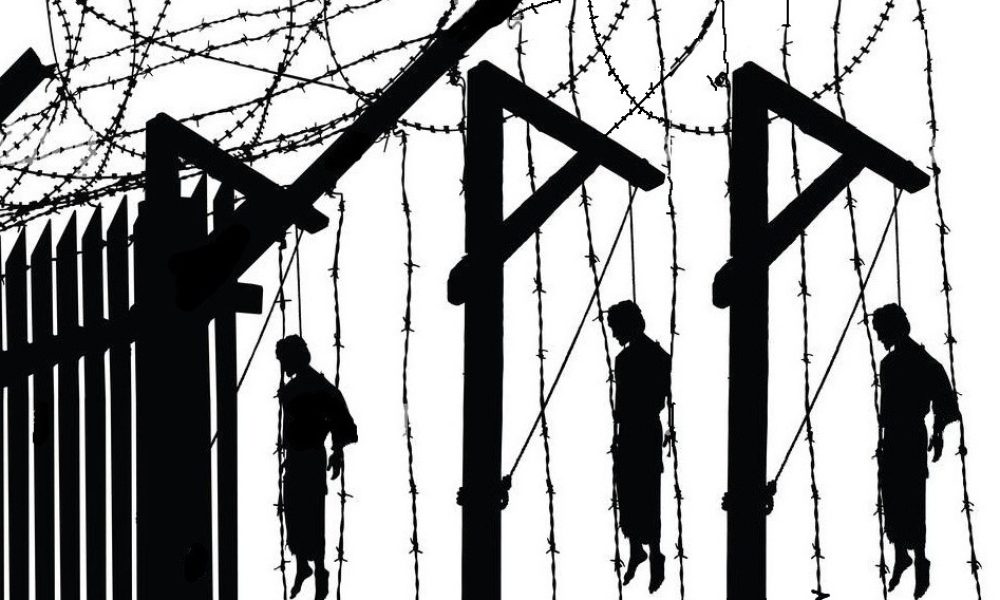 vector-illusration-of-german-concentration-camp-fence-topped-with-C57GMP (2)